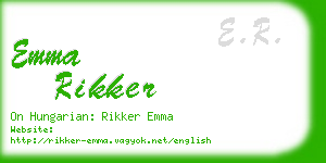 emma rikker business card